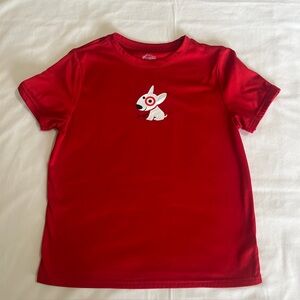 Wondershop Red Kids' Short Sleeve Tee with Bullseye Dog Graphic